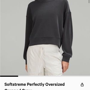 lululemon perfectly oversized cropped crew size 10